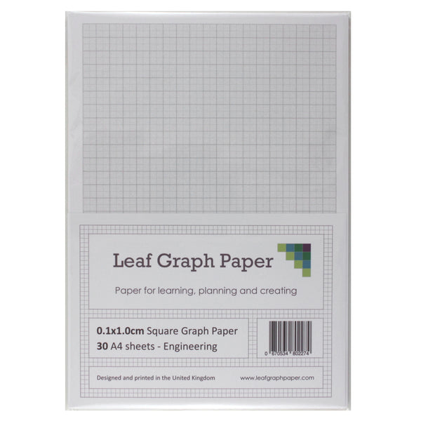 a4 graph paper 1mm 0 1cm squared 30 loose leaf sheets leaf graph paper