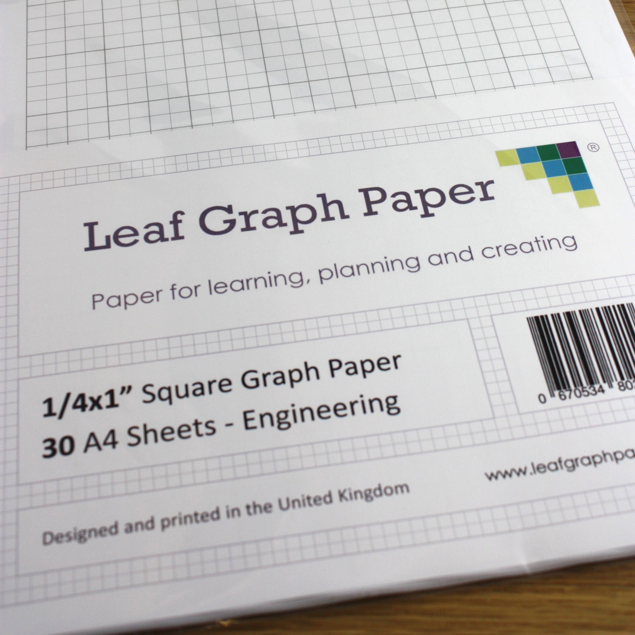 Graph Paper 1 4 Inch 0 25 Squared Imperial 30 Loose Leaf Sheets Leaf Graph Paper