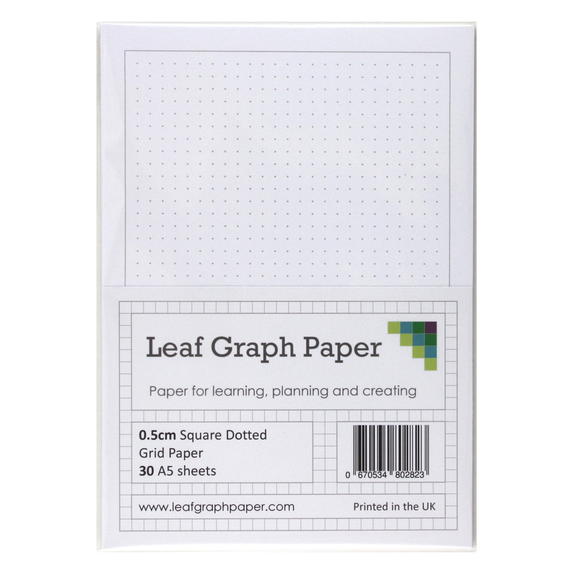 A5 Graph Paper Packs – Tagged "Line Style_Dotted Grid" – Leaf Graph Paper