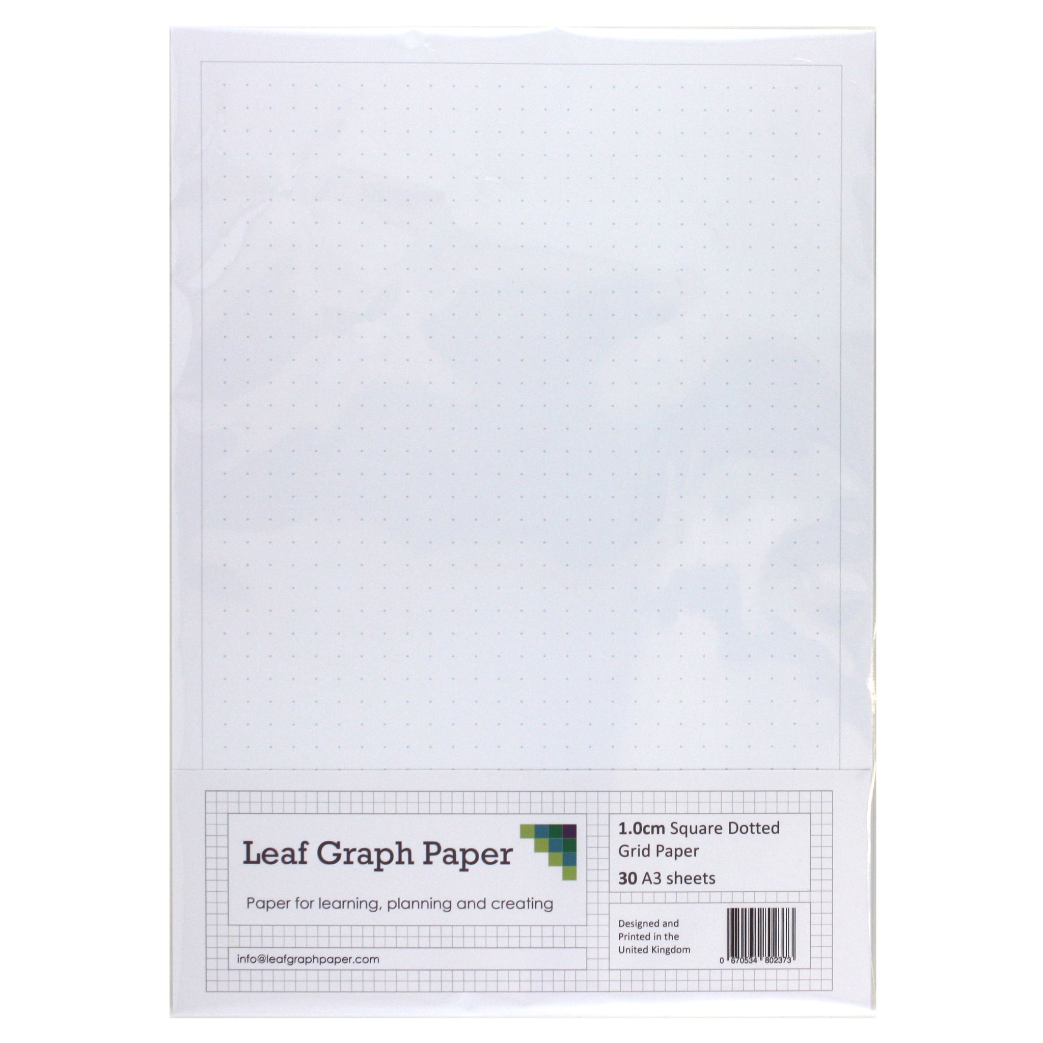 a3 dotted grid paper 10mm 1cm squared 30 loose leaf sheets leaf graph paper