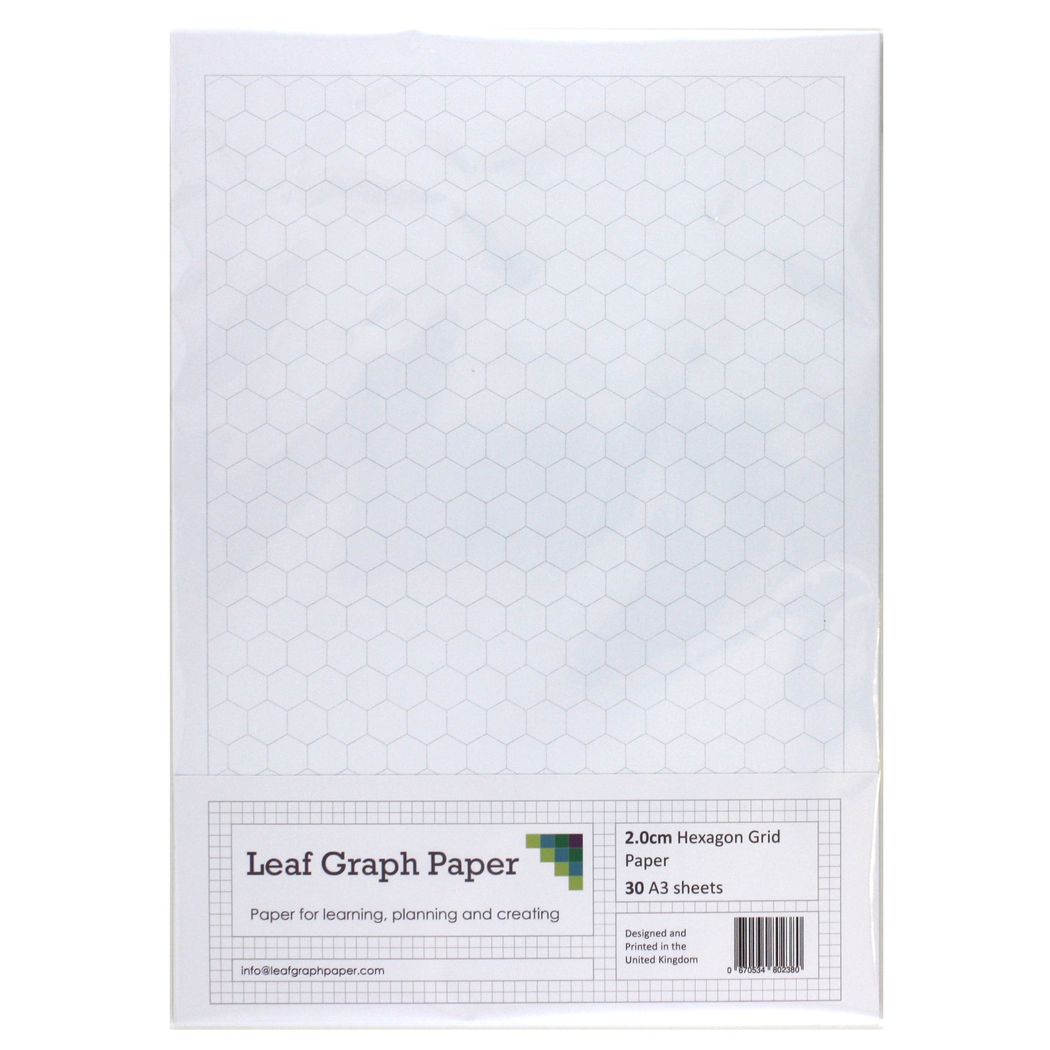 a3 hexagon graph paper 20mm 2cm 30 loose leaf sheets leaf graph paper