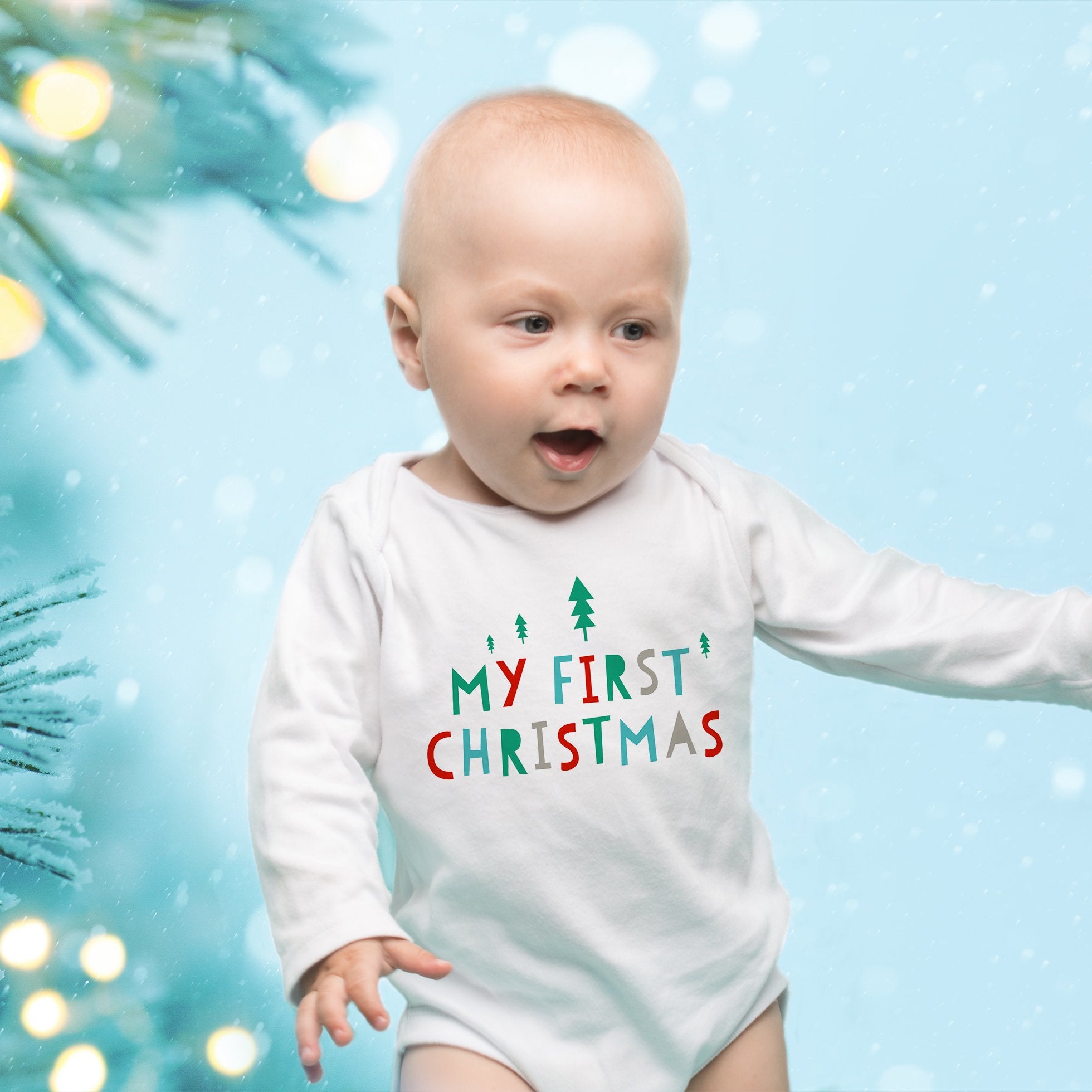 My First Christmas - Baby's First Christmas Outfit - Mrs Best Paper Co.