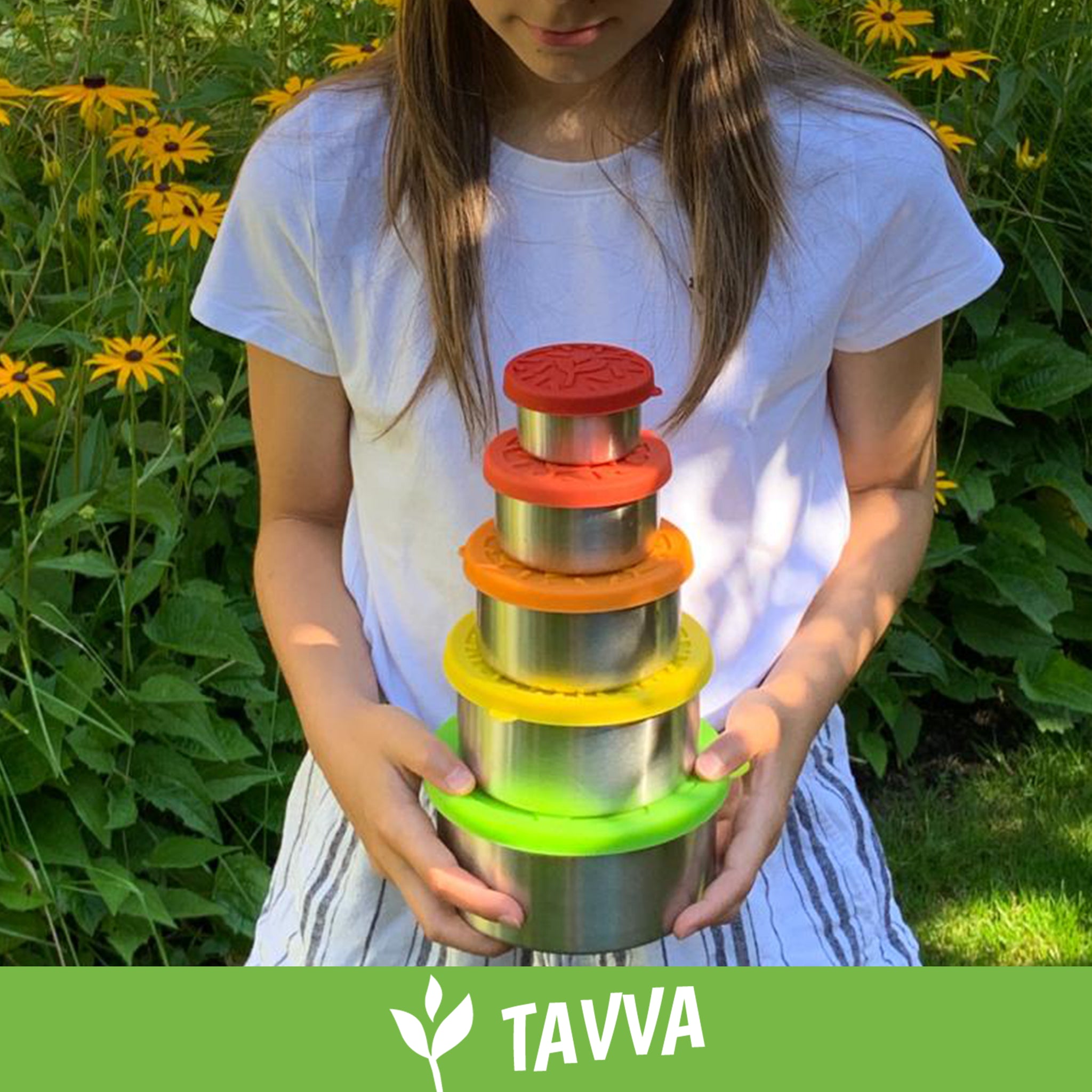 Tavva Salad Dressing Container to Go – 3x1.5oz Stainless Steel Containers with Food-grade Leakproof Silicone Lids – Portion Control Containers –