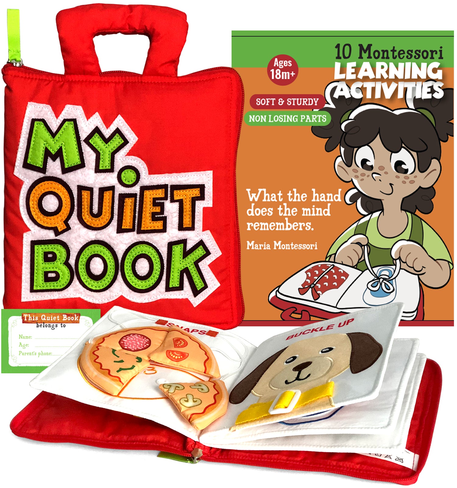UNIH Quiet Book for Toddlers, Soft Activity Busy Book Toddler Travel T –  ToysCentral - Europe