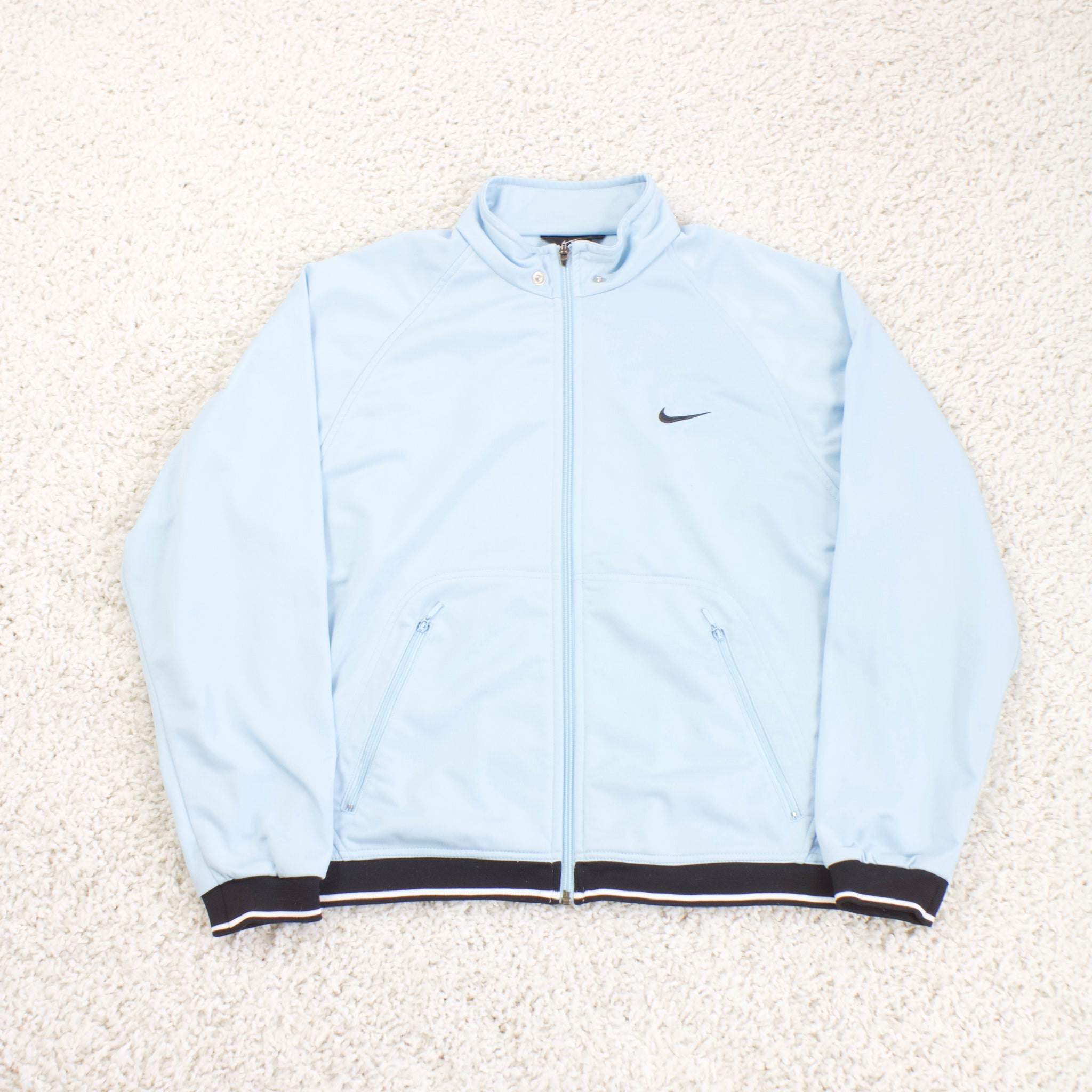 Vintage 90s Nike Baby Blue Track Jacket
