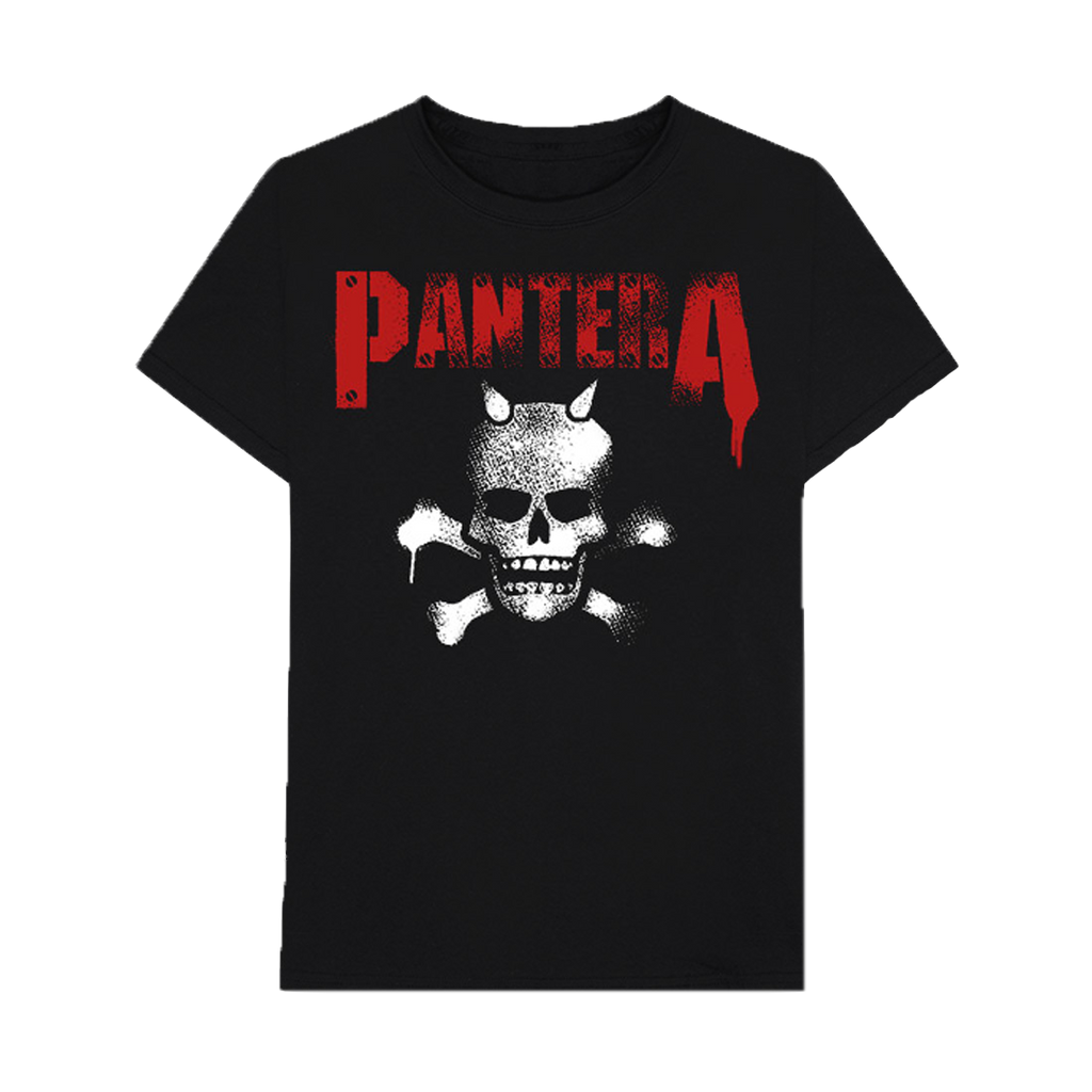 Horned Skull Stencil T-Shirt – Pantera Official Store