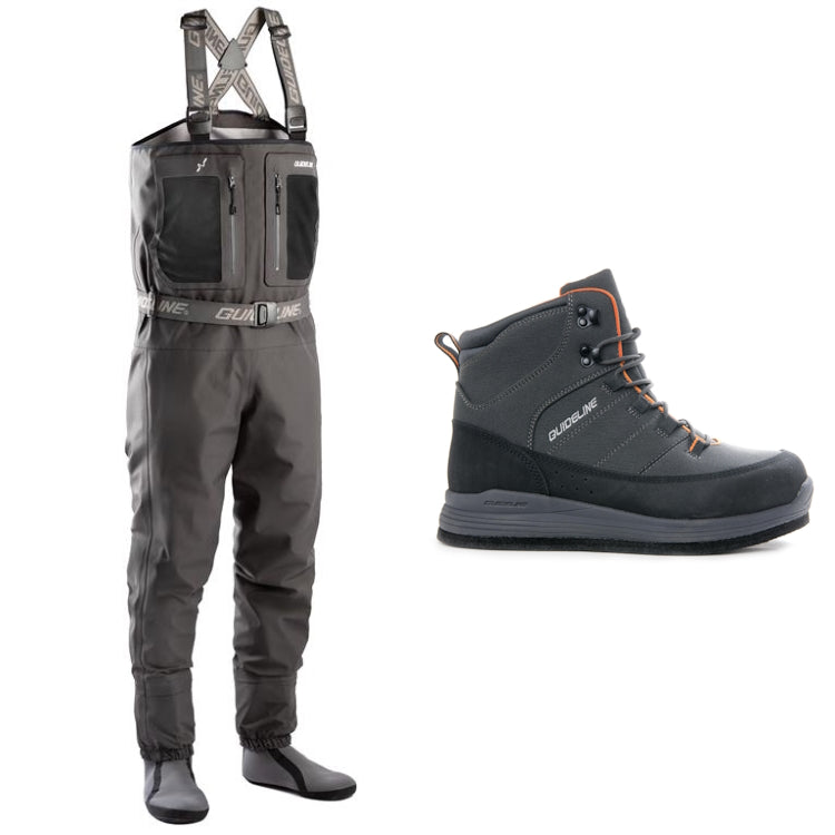 Guideline Laxa Chest Waders and Felt Sole Boots Offer - John Norris