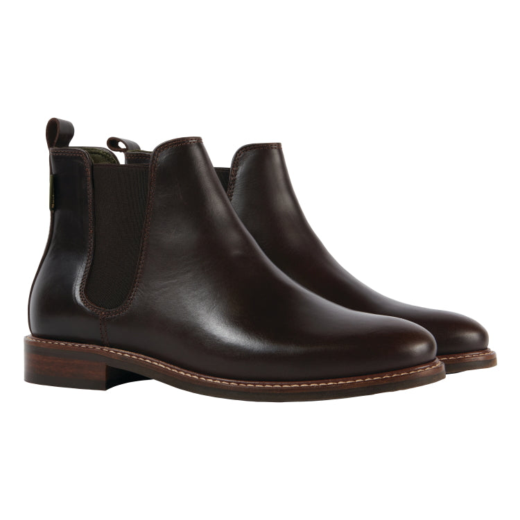 Barbour Ladies Foxton Chelsea Boots - Dark Brown - John Norris