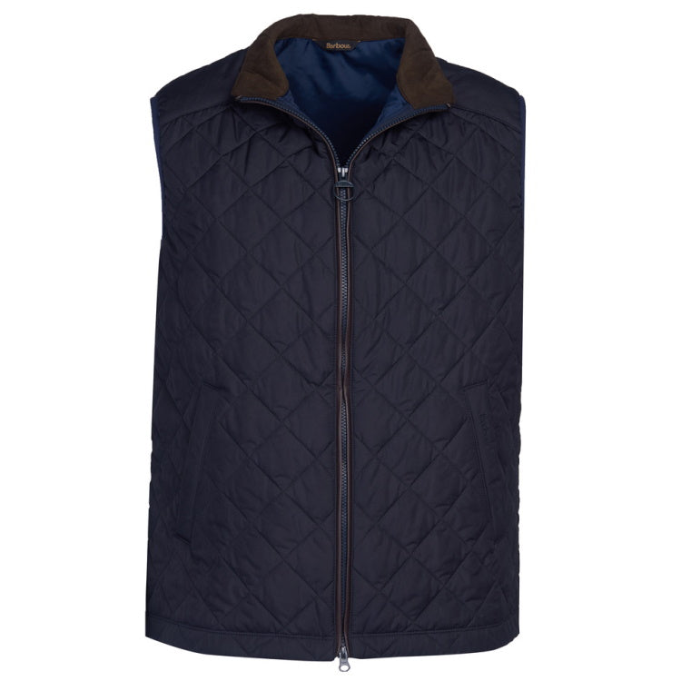 barbour gilet blue