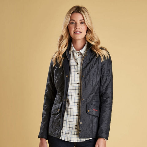 barbour cavalry polarquilt jacket navy