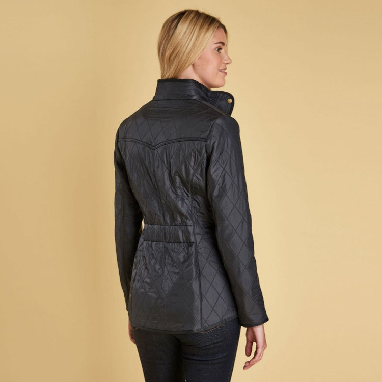 barbour ladies cavalry polarquilt jacket navy