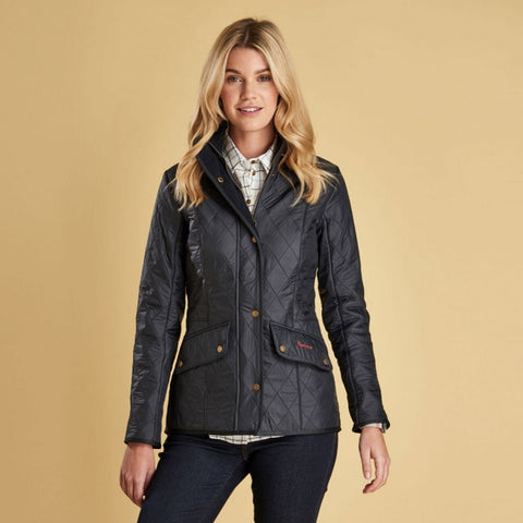 barbour cavalry polarquilt navy