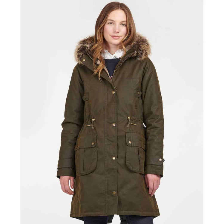 barbour ladies thrunton wax jacket