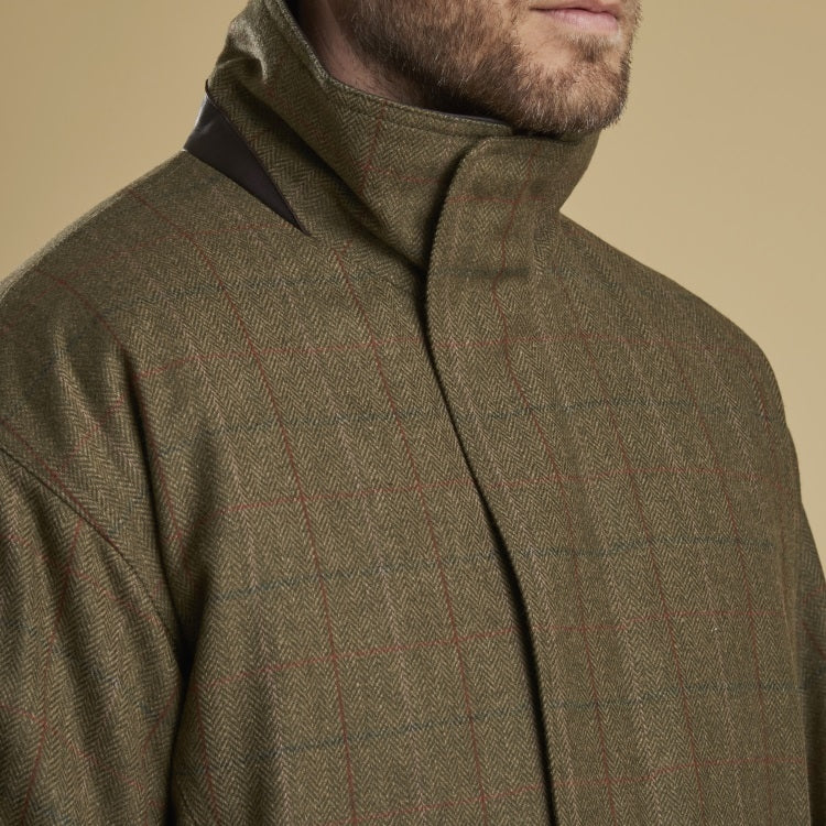 barbour tweed coat mens