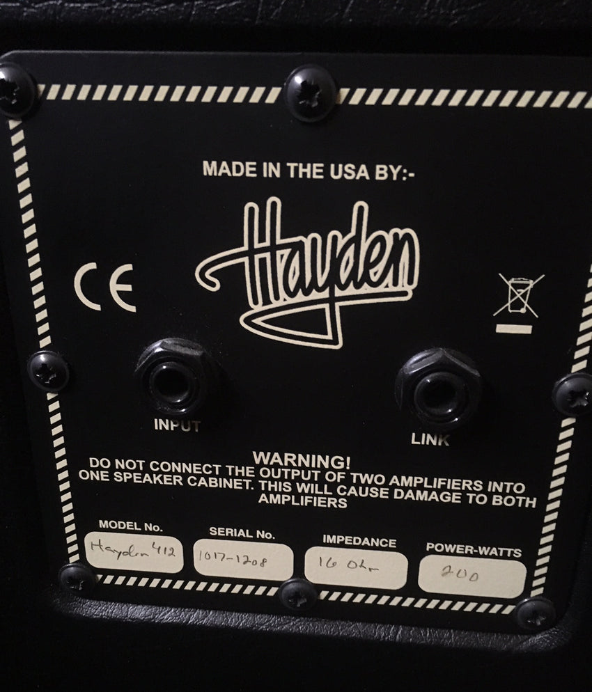 Hayden B Stock 4x12 16 Ohm Speaker Cabinet Usa Built Eminence