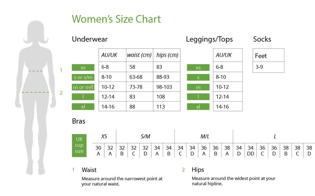 Uk Apparel Size Chart