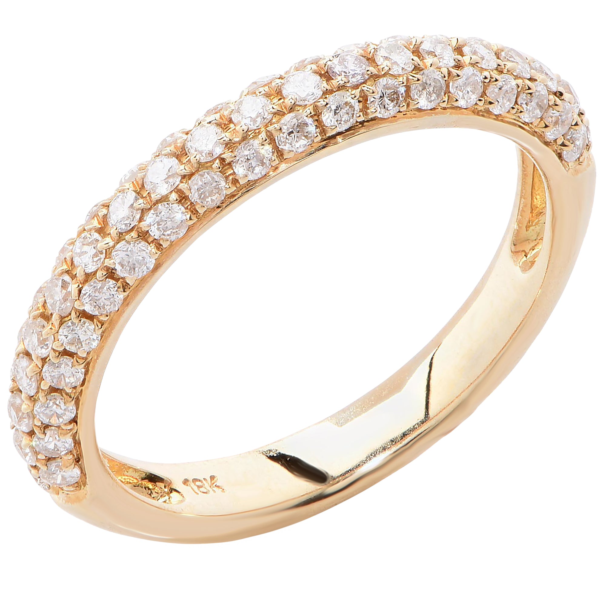 European and American Women's New S925 Silver 50 Cent Yellow Diamond Ring  Ring Luxury Surround Set Diamond Ring Girl - AliExpress