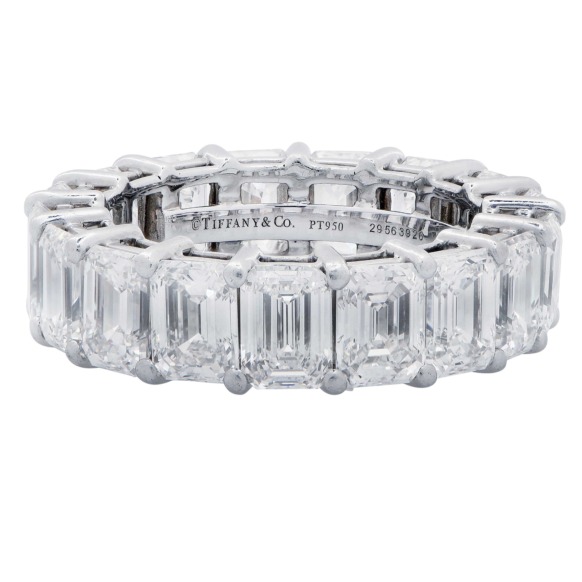 tiffany emerald cut eternity band