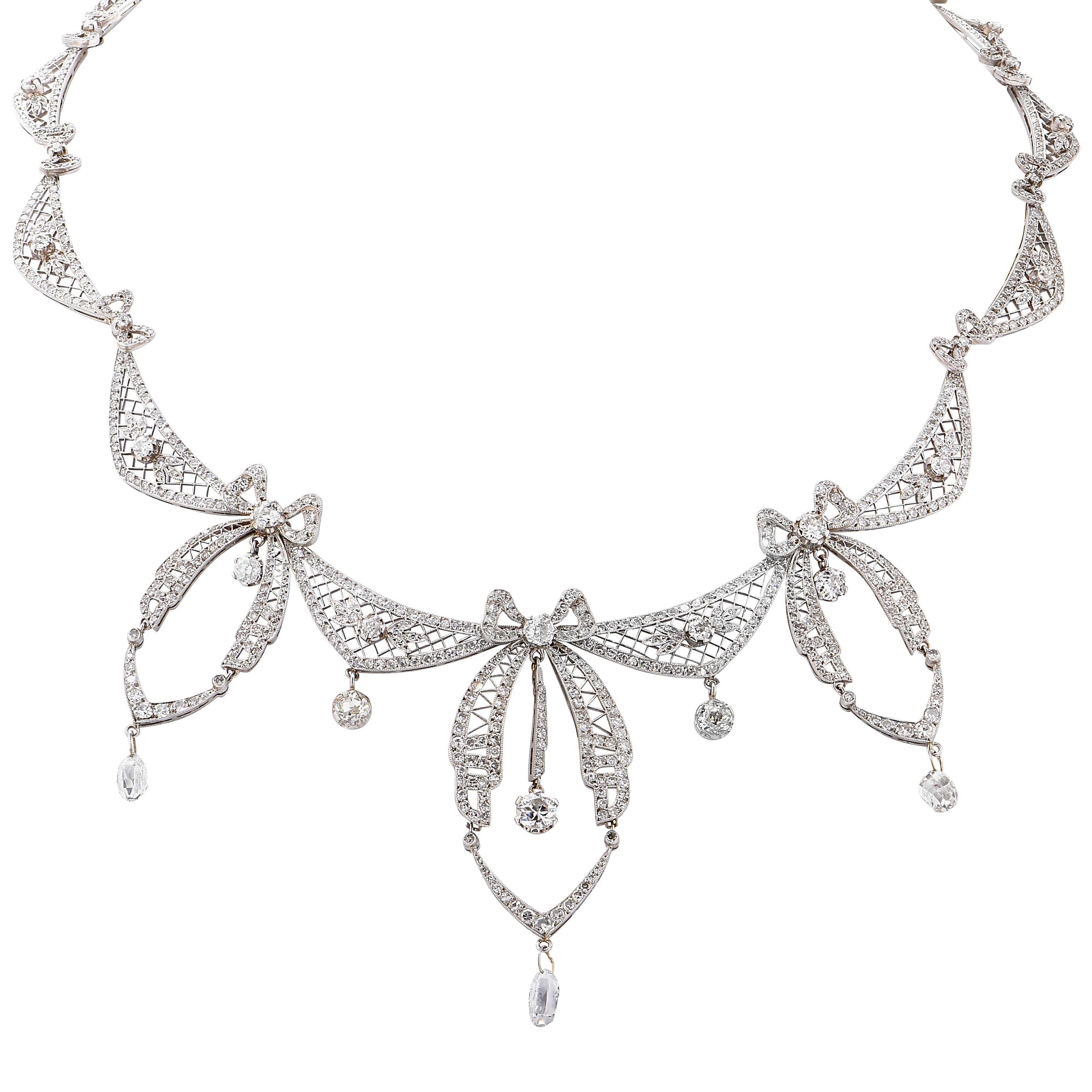 5.8 Carat Belle Époque Diamond Platinum Necklace - Regent Jewelers ...