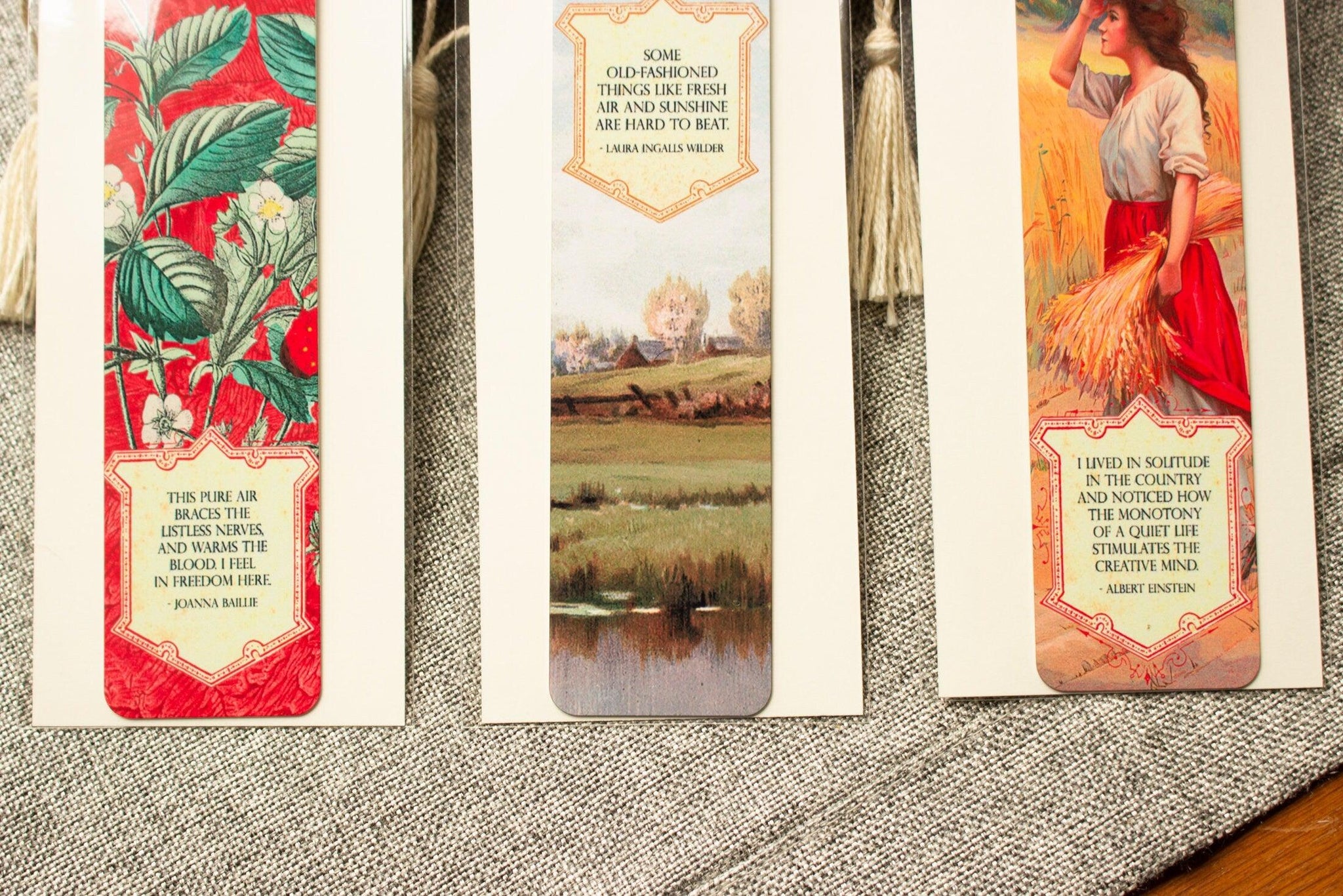 Calm Poetry Bookmark Tassel Bookmark Bookclub Gift Stocking