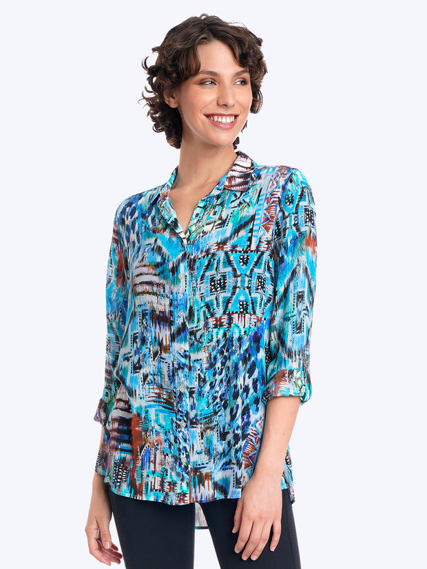 Plus Edena Washable Silk Loving Blouse – Tianello.com