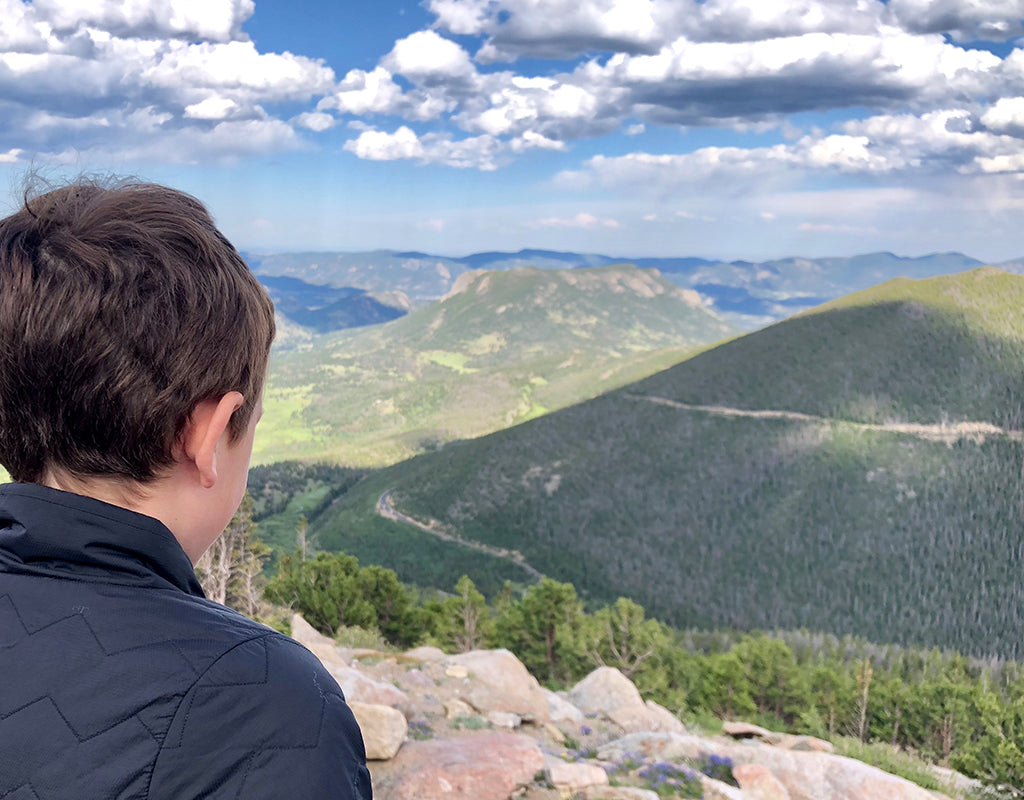 admiring the views above timberline