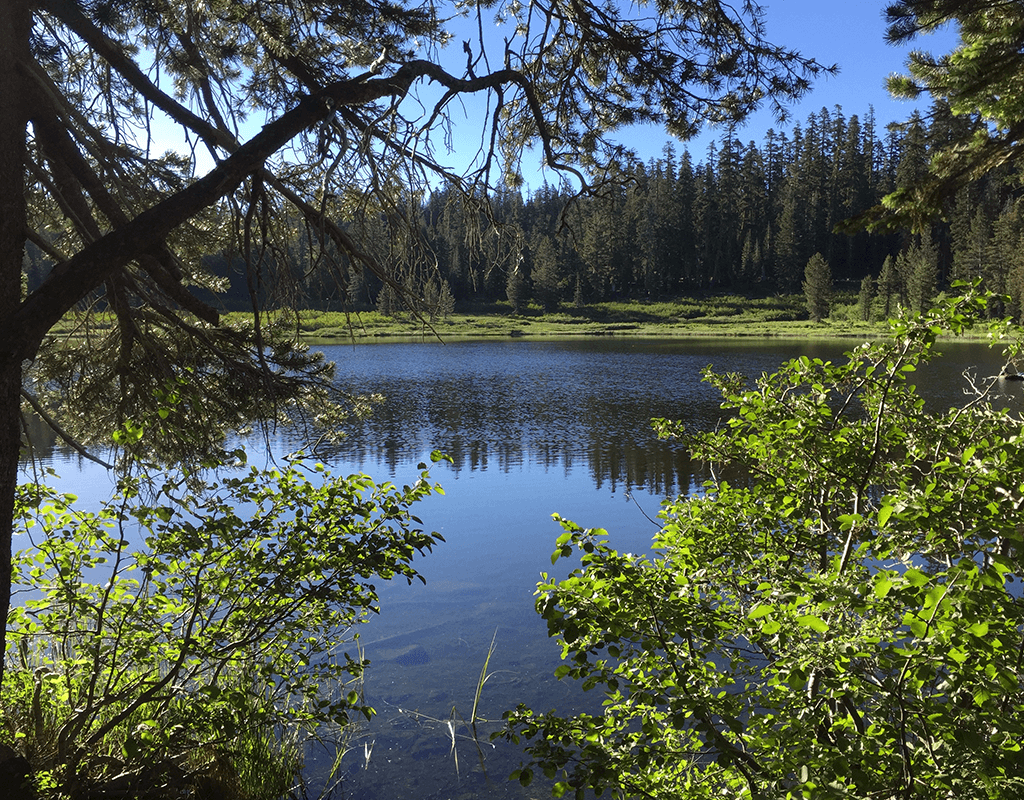 mountain lake near lake tahoe