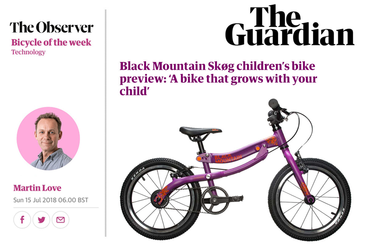 The Guardian, Martin Love, Bicycle of the week. Black Mountain Skog - lightweight kids bike that grows with your child