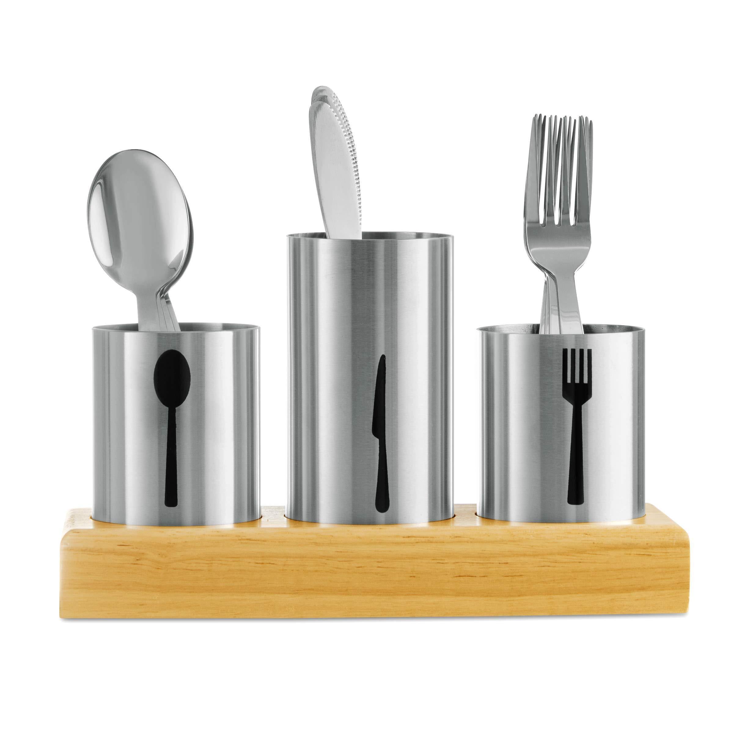 Stainless Steel Utensil Organizer With Cutlery Wealers