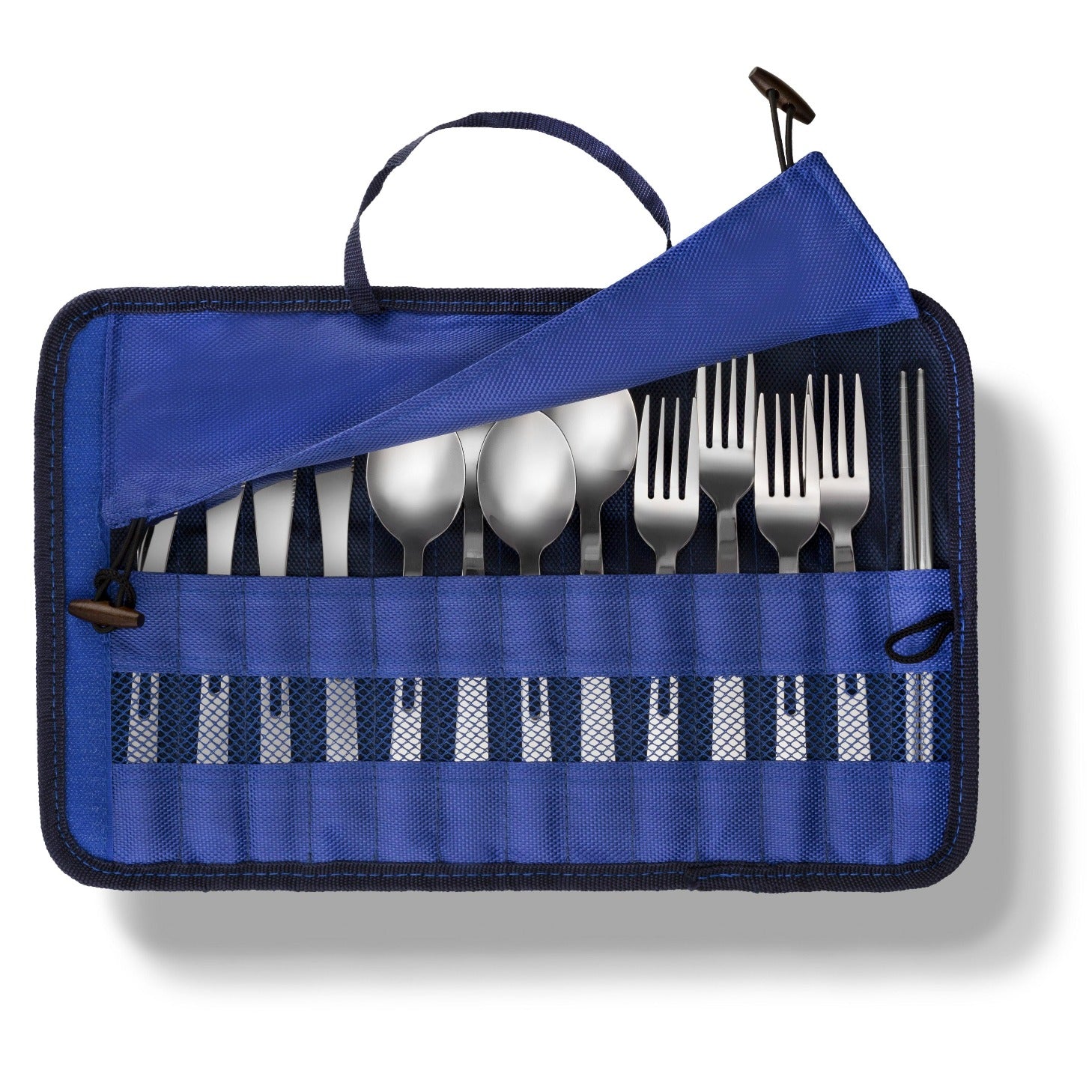 Cutlery Organizer and Utensil Travel Set 13 Piece Silverware Display