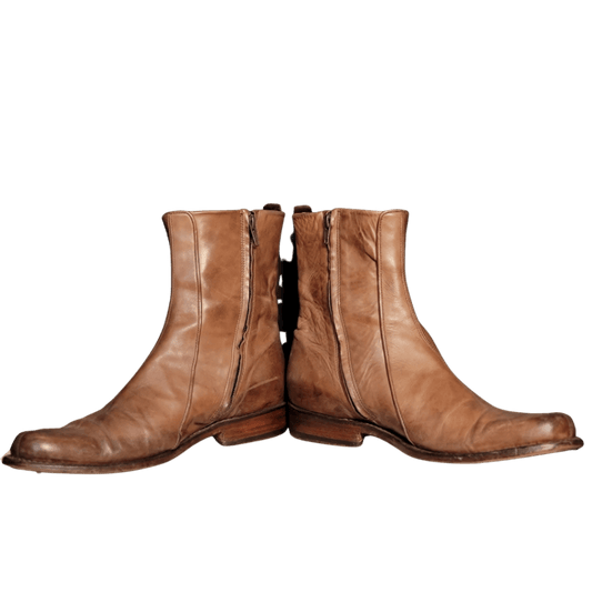 Brown Western Donald J Pliner Ankle Boots W 9 – Harkensback