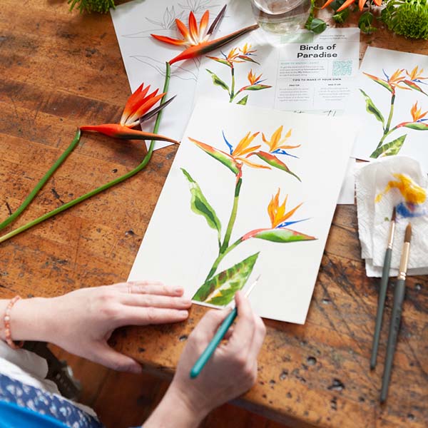 Birds of Paradise Watercolor Painting Project