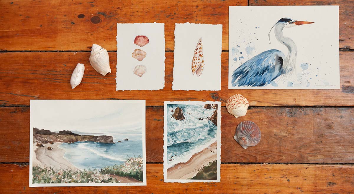 Ocean Week: Finger Painting Coral & Ocean Scene – Craft Box Girls