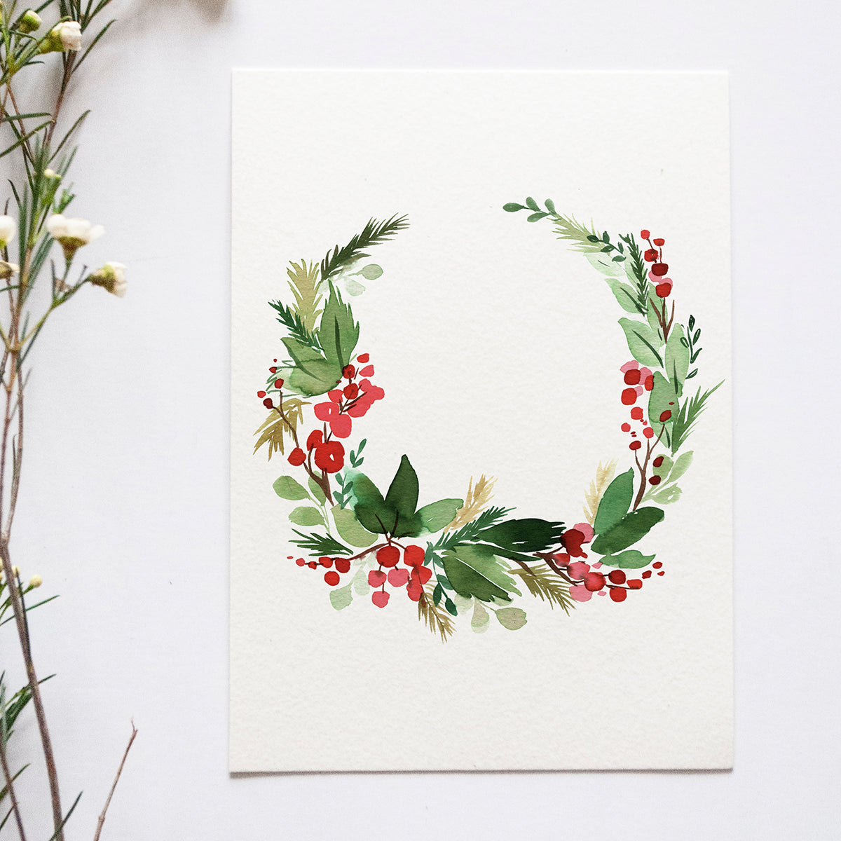 Holiday Wreath Watercolor Art Project– Let's Make Art