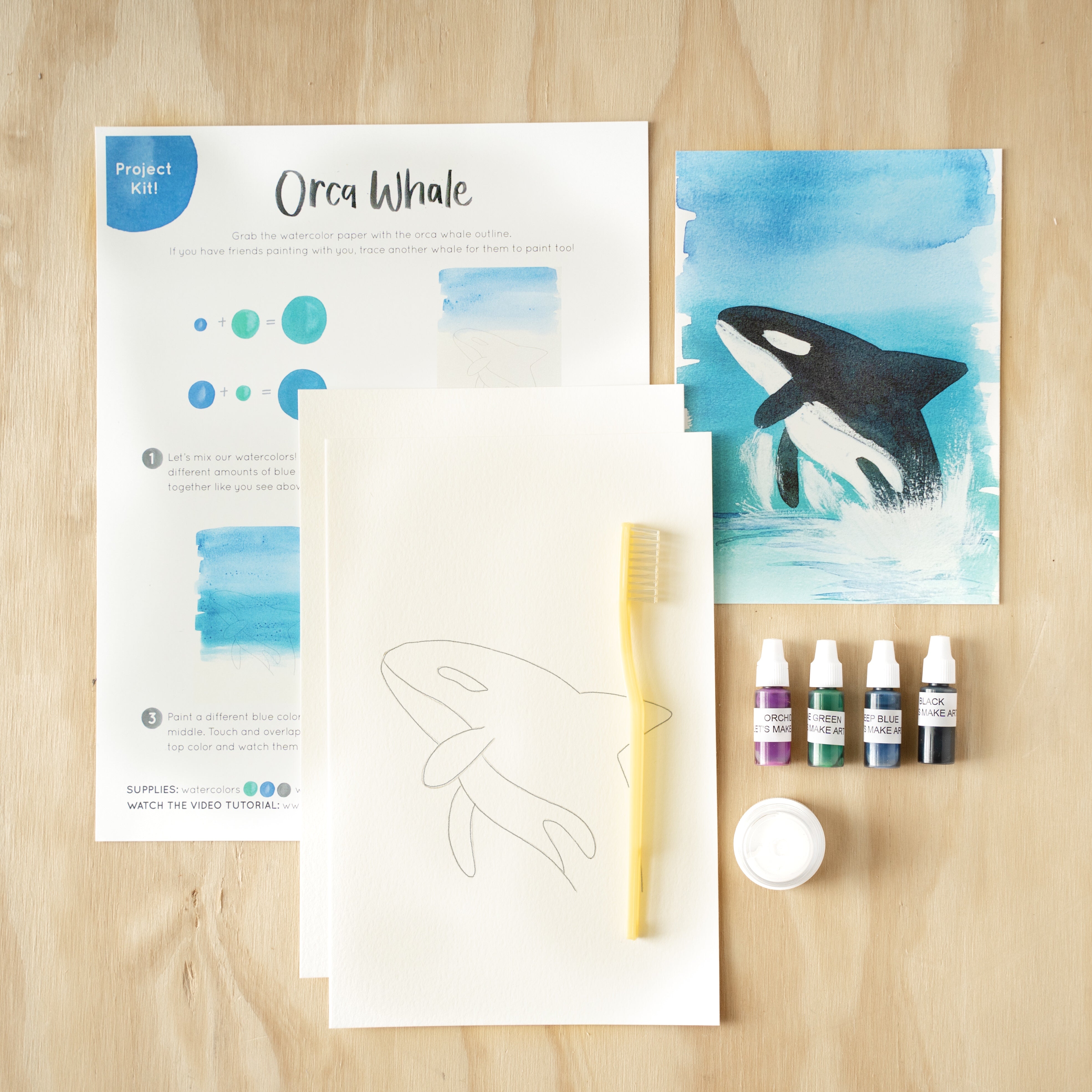 Orca Whale Kids Kit– Let's Make Art