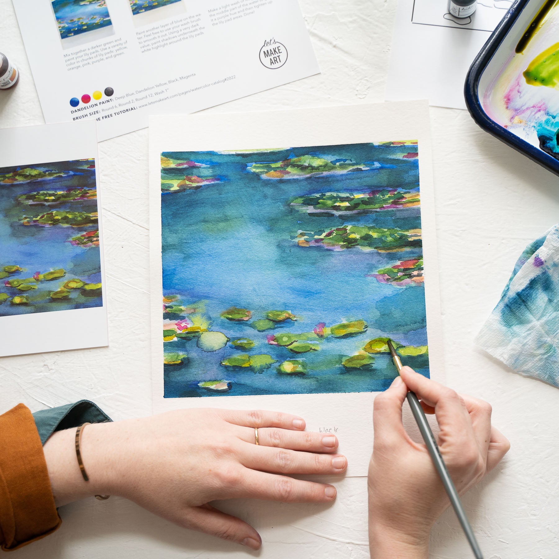 Water Lilies Watercolor Kit Let S Make Art