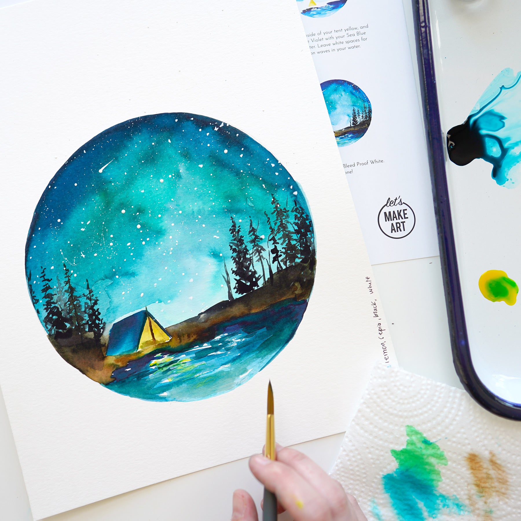 Night Camping Watercolor Kit– Let's Make Art