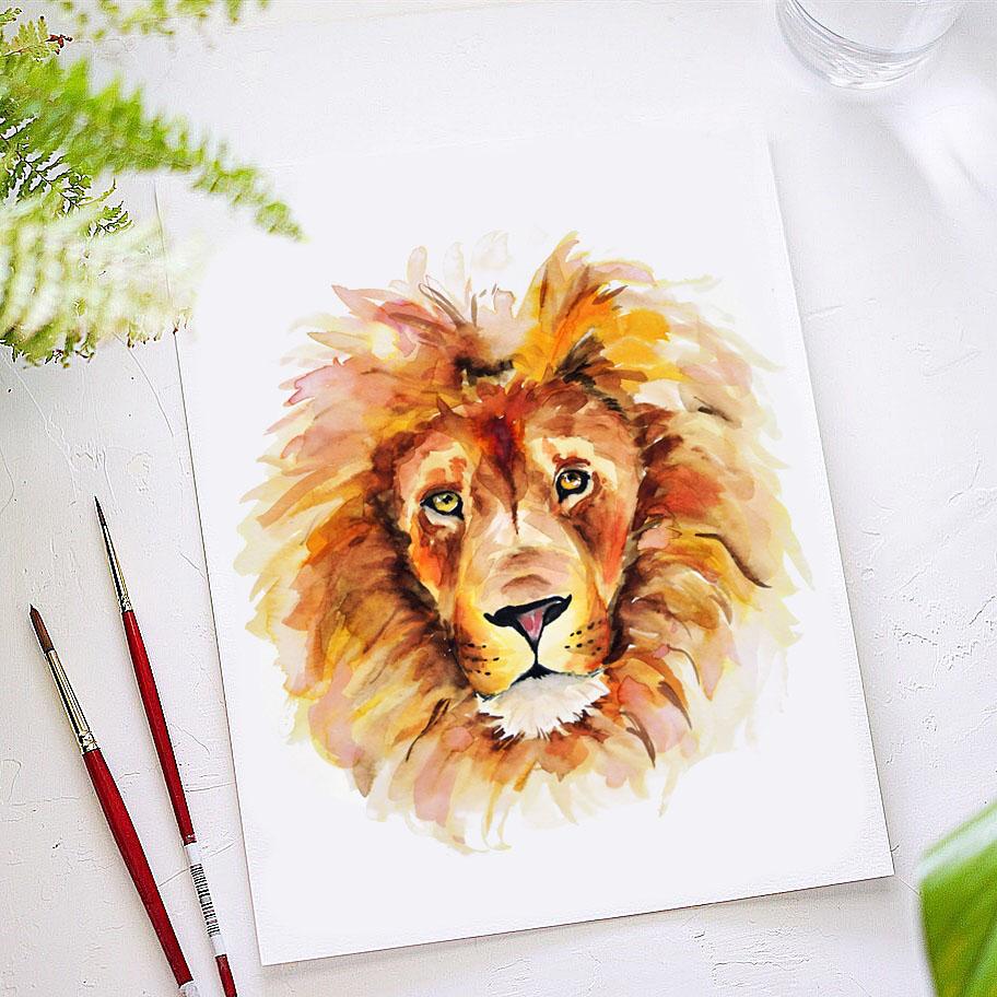 Lion Watercolor Kit– Let's Make Art