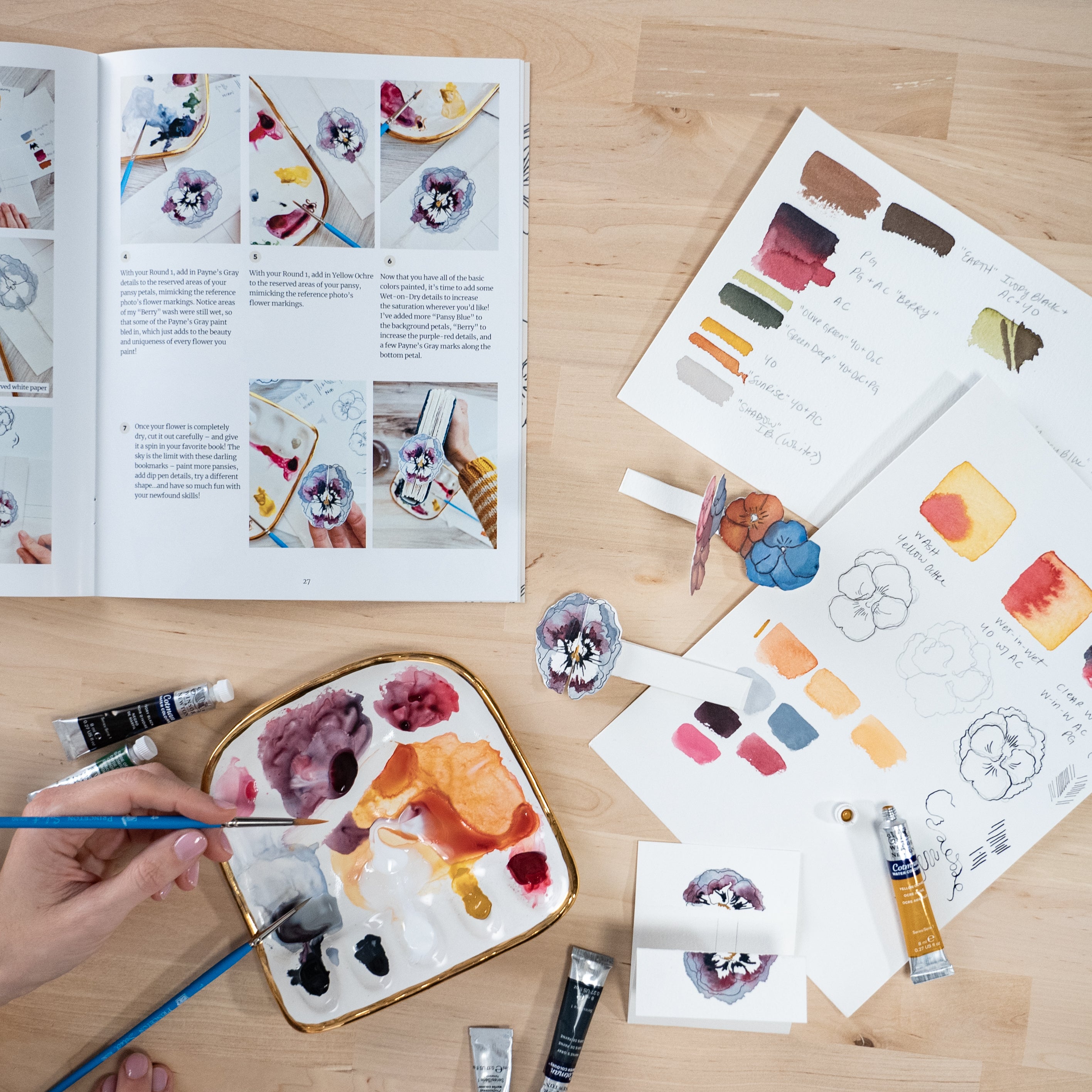 New!! Watercolor Workbook by Sarah Simon