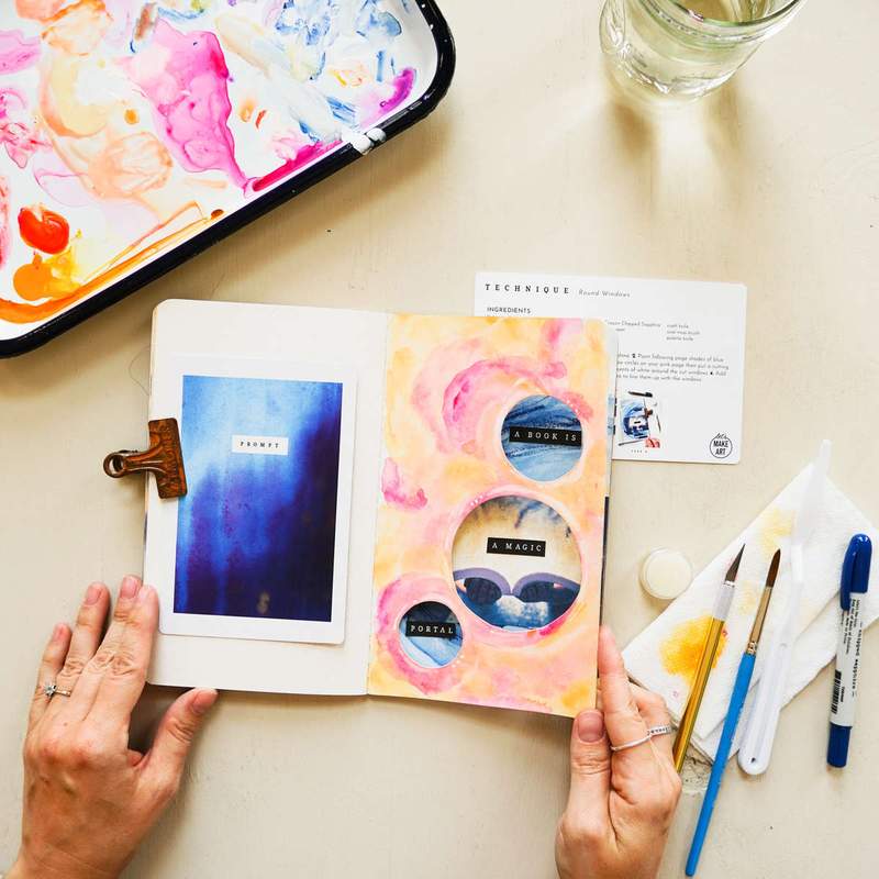 Mixed Media Kraft Covered Art Journal Insert– Let's Make Art
