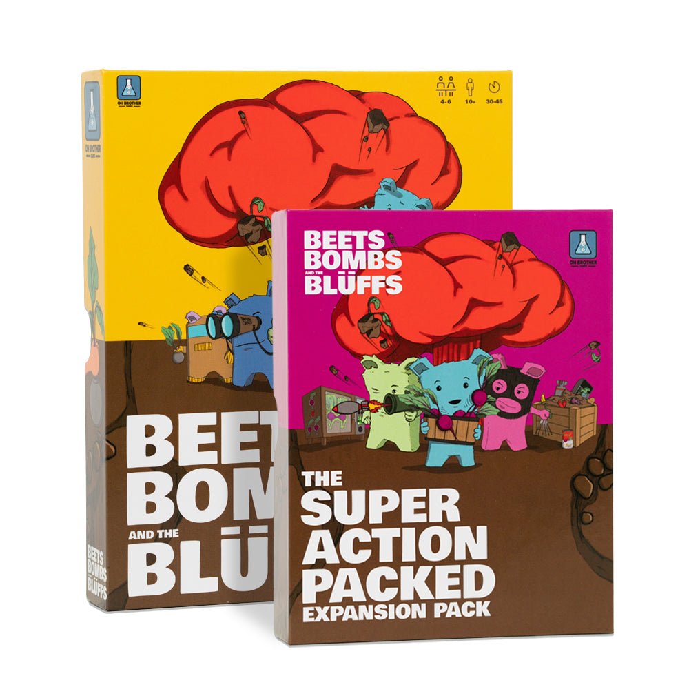 Beets Bombs and the Blüffs - Base Game + Super Action Packed Expansion Pack