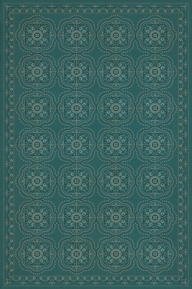 provincie Typisch compact Spicher and Company Classic Vinyl PATTERN 28 Teal Bandana Vinyl Mat – Rugs  Done Right