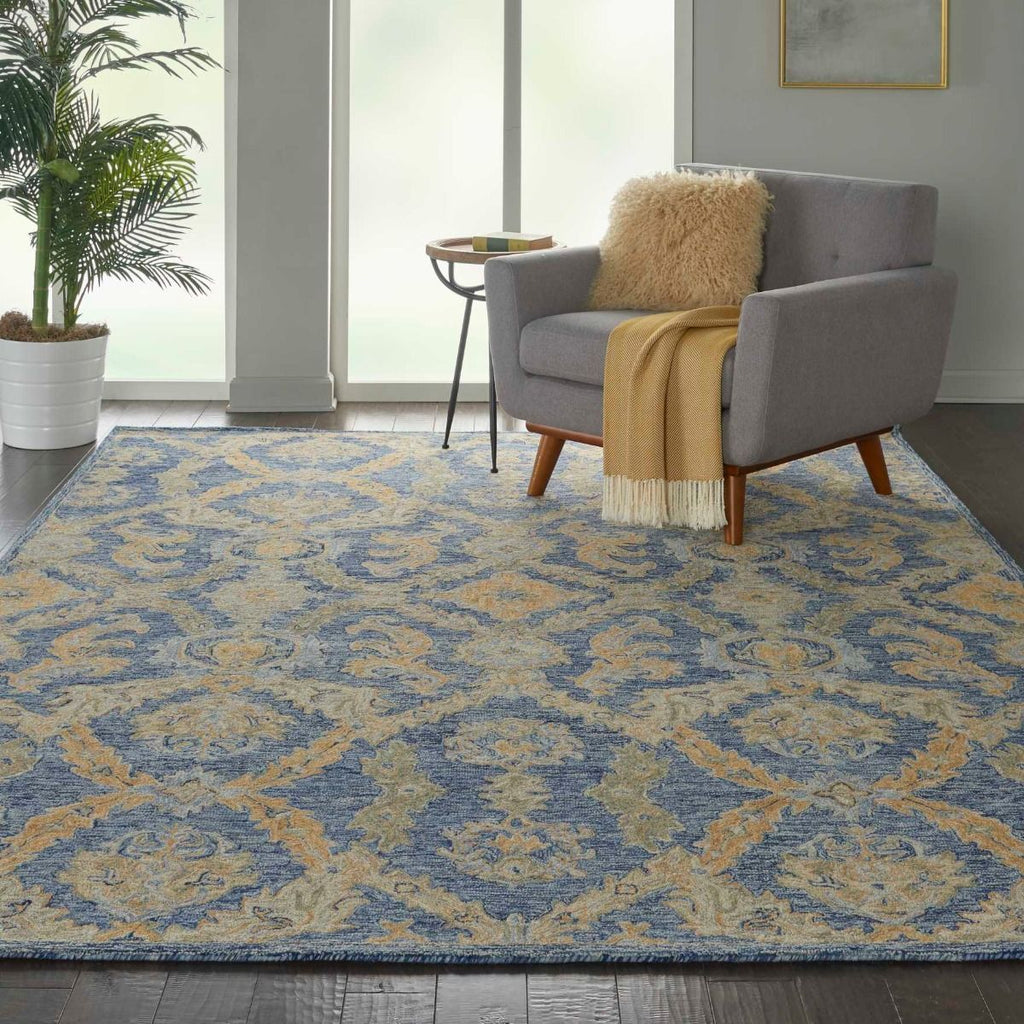 Nourison Azura AZM03 Navy Blue Rug Rugs Done Right