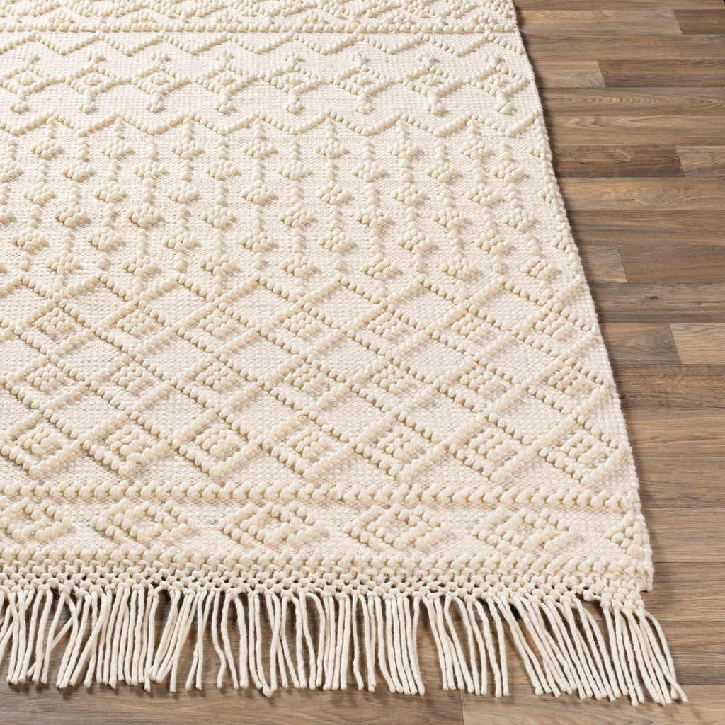 Surya Farmhouse Tassels FTS2305 White Rug Rugs Done Right