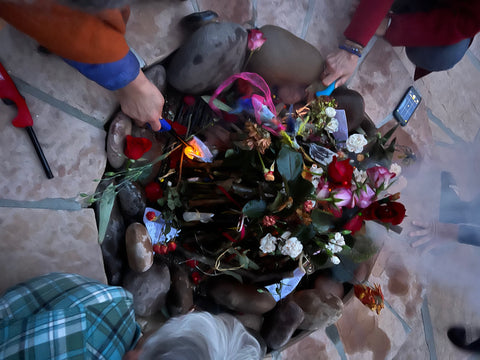 Preparing the Prayer Sticks