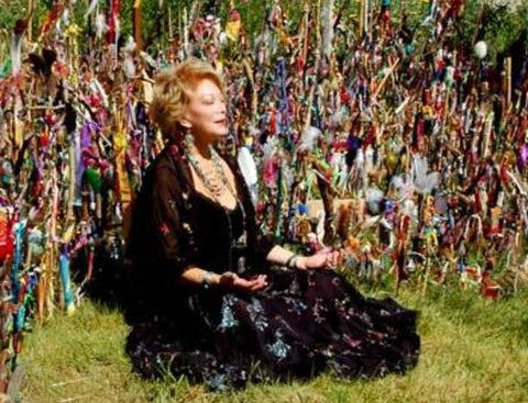 Lynn at JT with Prayer Sticks