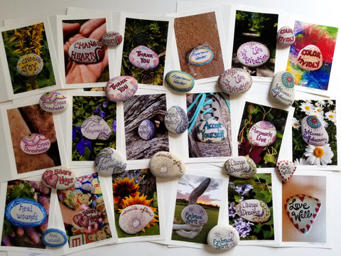 Work on the calendar of painted rocks by Bethany Kirwen