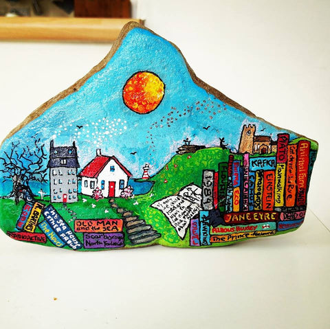 painted rock Sussi Louise art online naive Christine Onward