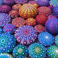 painted rocks mandala dot art beautiful colors christine Onward blog Australia artist