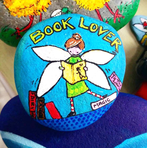 painted rock fairy fun love colourful Sussi Louise Ilkley Uk home children gift